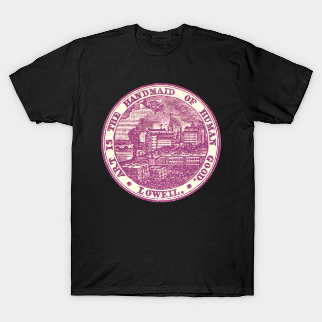 1909 City of Lowell Massachusetts Logo - Lowell - T-Shirt | TeePublic